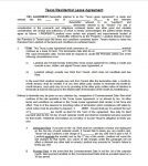Texas Residential Lease Agreement