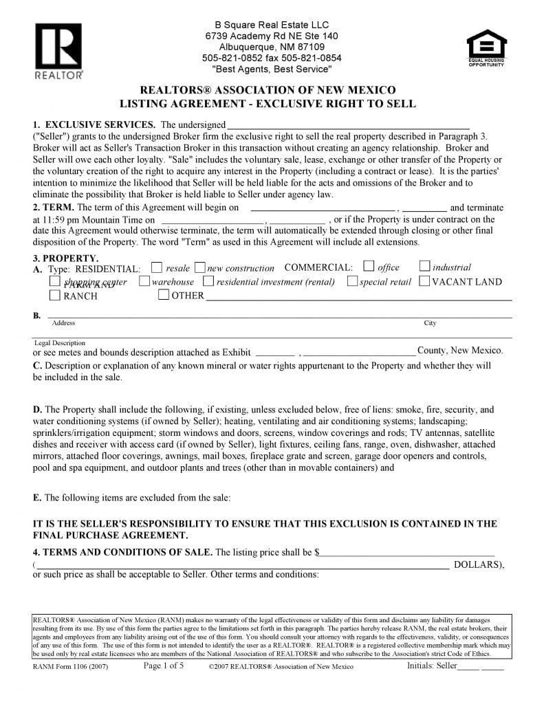 Free Printable New Mexico Rental Lease Agreement | PDF | DOCX | Template